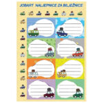 Etikete školske 8/1x5 Auti 60531 sortirano