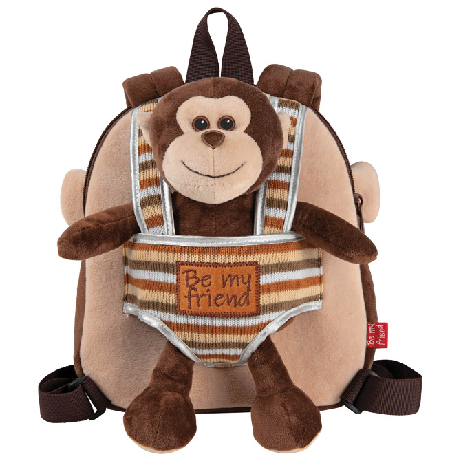 000058762 Ruksak mini obostrani s odvojivim plišancem Max Monkey Perletti 13031 - Slika 1