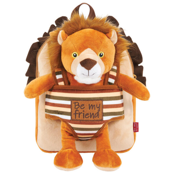 Ruksak mini obostrani s odvojivim plišancem Lenny Lion Perletti 13075