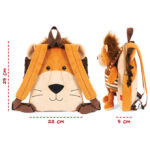 Ruksak mini obostrani s odvojivim plišancem Lenny Lion Perletti 13075 - Slika 2