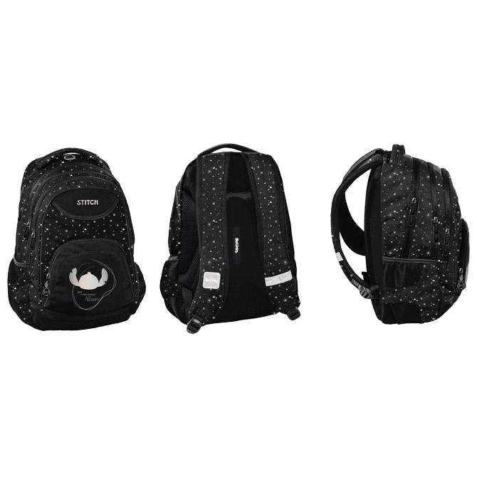 000058813 Ruksak školski anatomski Disney Stitch Beuniq DS25II-2708 crni - Slika 1
