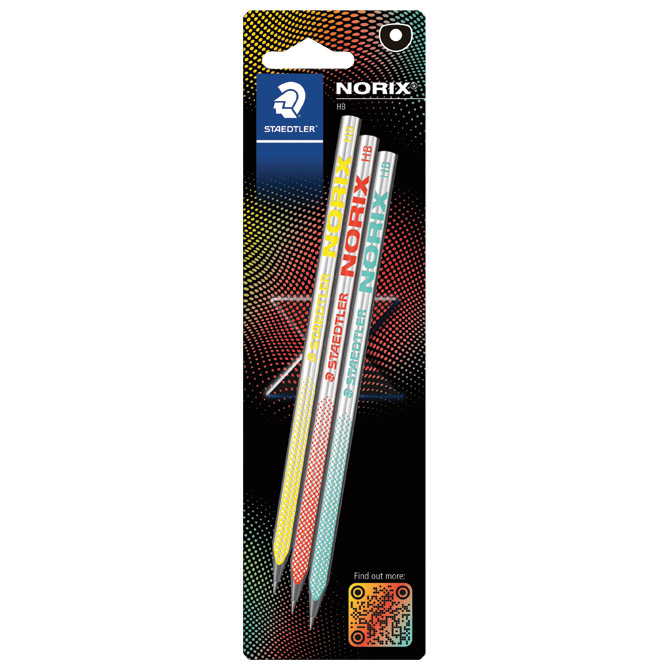 000058969 Olovka grafitna HB Norix pk3 Staedtler 181-HBBK3 blister - Slika 1