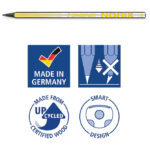 Olovka grafitna HB Norix pk2+gumica+šiljilo Staedtler 181 SBK2-3 plava blister - Slika 3