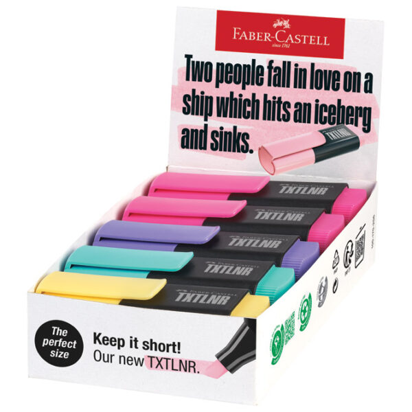 Signir 1-5mm mini TXTLNR Pastel 2 kart.kutija pk10 Faber Castell 154212 sortirano!!