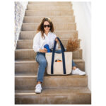 Torba platnena za plažu Stricker VILLE 92824104 natur/plava - Slika 2