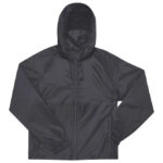 Vjetrovka s kapuljačom zip unisex B&C # Reset Lined Windbreaker tamno siva L