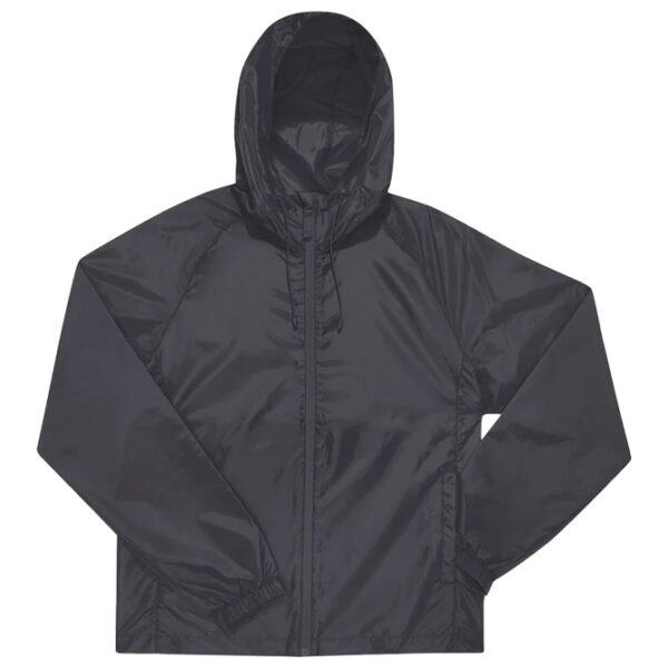 Vjetrovka s kapuljačom zip unisex B&C # Reset Lined Windbreaker tamno siva XL
