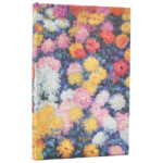 Planer tjedni 2026-9,5x14cm-mini horizontalni s gumicom Monet’s Chrysanthemums Paperblanks DE0732-7 - Slika 2