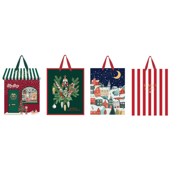 Vrećice ukrasne 18x23x10cm novogodišnje Interdruk sort1!!