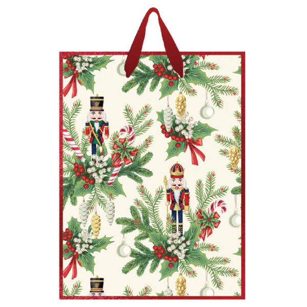 Vrećice ukrasne 26,5x33x13cm novogodišnje Cream Interdruk!!