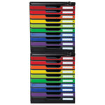 Kutija s 10 ladica s ključem Exacompta 332798D crna-sort - Slika 3