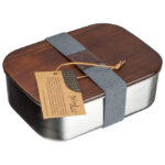 Kutija za ručak MoLu Puerto Banus 3984 metalna s drvenim poklopcem