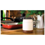 Posuda termo MoLu Porto Cervo 3983 metalna s drvenim podnožjem 400ml bijela - Slika 4