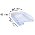 Ladica za spise Ecotray 12310D Fornax prozirno plava - Slika 3