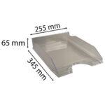 Ladica za spise Ecotray 12327D Fornax prozirno siva - Slika 3