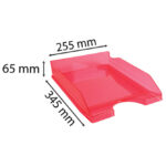 Ladica za spise Ecotray 12354D Fornax prozirno roza - Slika 3