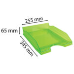 Ladica za spise Ecotray 12397D Fornax prozirno svijetlozelena - Slika 3