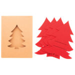 Držač za pribor za jelo od filca Anda AP845192-05 pk4 oblik bor crveni - Slika 2