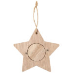 Ukras drveni zvijezda Makito 20116-01 natur - Slika 2