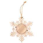 Ukras drveni pahuljica Makito 20116 natur - Slika 2