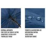 Kišobran automatik s plastičnom drškom Promo Walking Perletti 96014-02 plavi-reflekt.rub - Slika 3