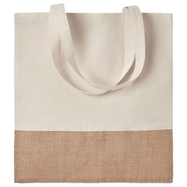 Vrećice za kupovinu platnena sa jutom 38x42 cm-duge ručke natur-bež