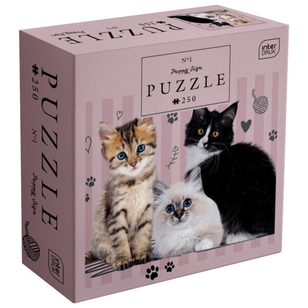 Puzzle 250 kom Puppy Sign Cats Interdruk