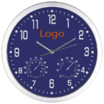 Sat zidni s vlagomjerom i termometrom plavi