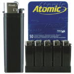 Upaljač jednokratni sjajni Atomic Reibrad crni - Slika 2