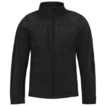 Jakna zip muška B&C Hooded Softshell crna S!!