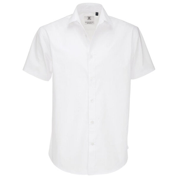 Košulja muška kratki rukavi B&C Black Tie 135g bijela 2XL!!