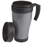 Šalica termo 400ml pvc Fort Worth metalik siva