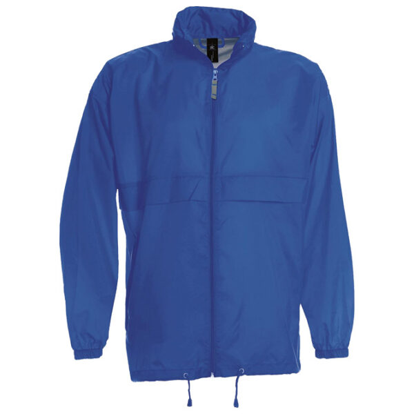 Vjetrovka s kapuljačom zip unisex B&C Sirocco zagrebačko plava XL!!