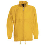 Vjetrovka s kapuljačom zip unisex B&C Sirocco zlatna žuta L!!