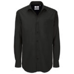 Košulja muška dugi rukavi B&C Heritage 125g crna 2XL!!