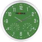 Sat zidni s vlagomjerom i termometrom zeleni