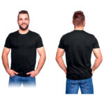 Majica kratki rukavi s elastinom Connect 165g crna 2XL!!