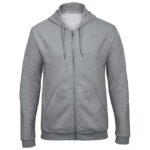 Majica dugi rukavi zip B&C ID.205 270g svijetlosiva 2XL!!