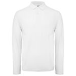 Majica dugi rukavi polo B&C ID.001 LSL 180g bijela M