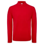 Majica dugi rukavi polo B&C ID.001 LSL 180g crvena 2XL