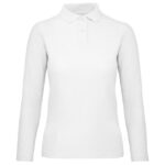 Majica dugi rukavi polo B&C ID.001 LSL/women 180g bijela S