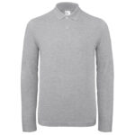 Majica dugi rukavi polo B&C ID.001 LSL 180g svijetlosiva 3XL