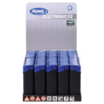 Upaljač elektronski gumirani mat Atomic F2 Rubber crno/plavi - Slika 2