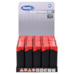 Upaljač elektronski gumirani mat Atomic F2 Rubber crno/crveni - Slika 2